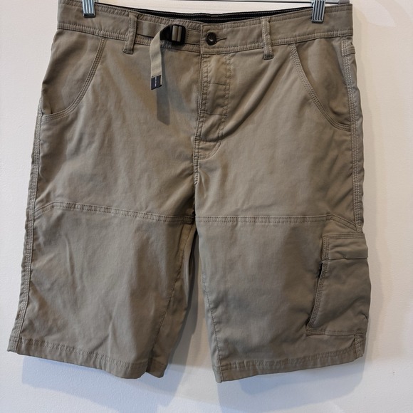 Prana Other - prAna Stretch Zion Cargo Shorts 34" X 12 Khaki Tan Pocket Outdoor Hiking Fishing